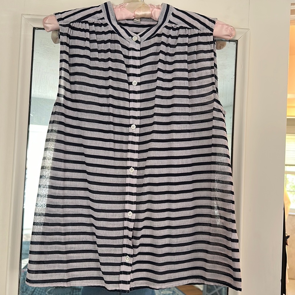 J Crew sleeveless cotton blouse